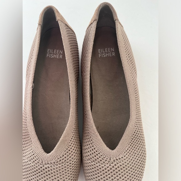 Eileen Fisher Seam Stretch Knit Ballet Flat Tan Size 7.5 - Picture 5 of 9